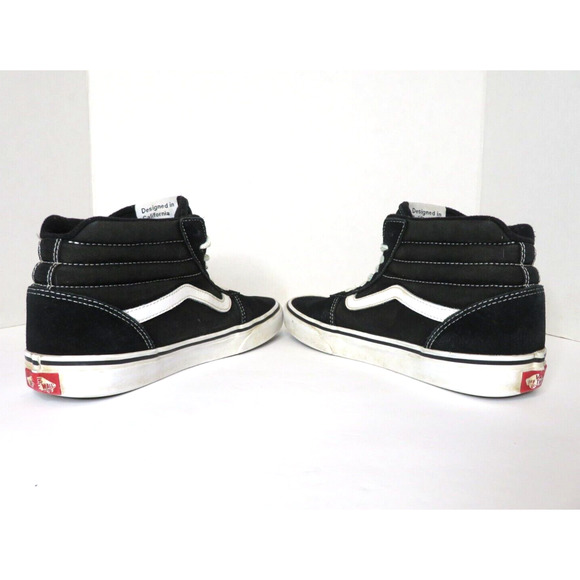 Vans Old Skool SK8-Hi Men's Black White Canvas Shoes Mid Top Sneakers - Size 7.5 - Picture 4 of 9